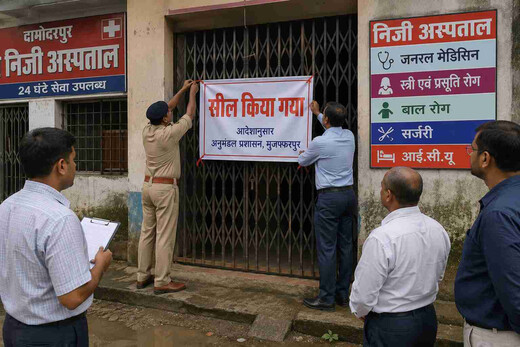 प्रसाद हॉस्पिटल अग्निकांड के बाद प्रशासन की बड़ी कार्यवाई, दो निजी अस्पताल सील